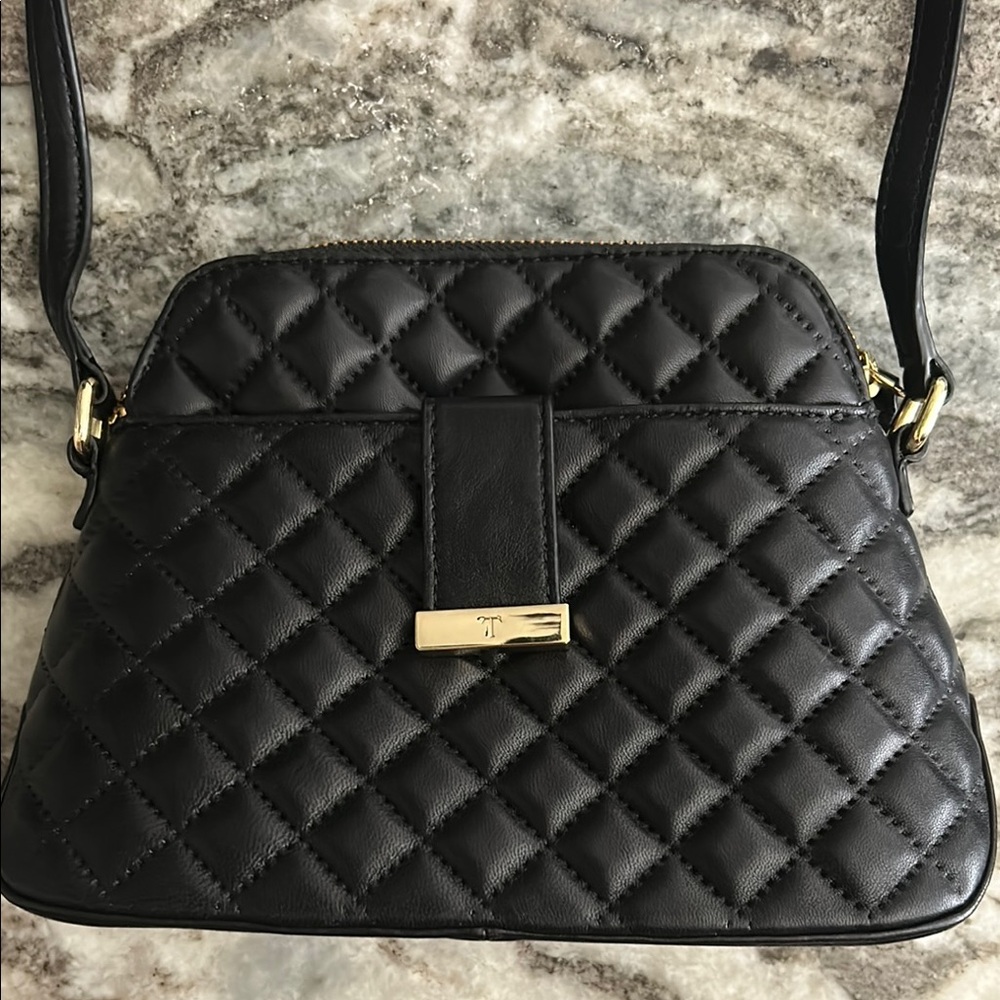 Talbots Black Quilted Crossbody Bag